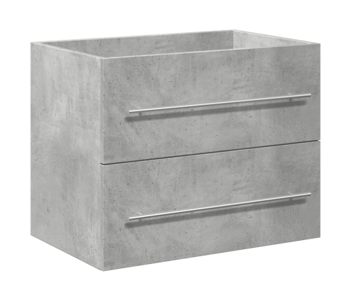 Set muebles de baño 2 piezas madera contrachapada gris hormigón