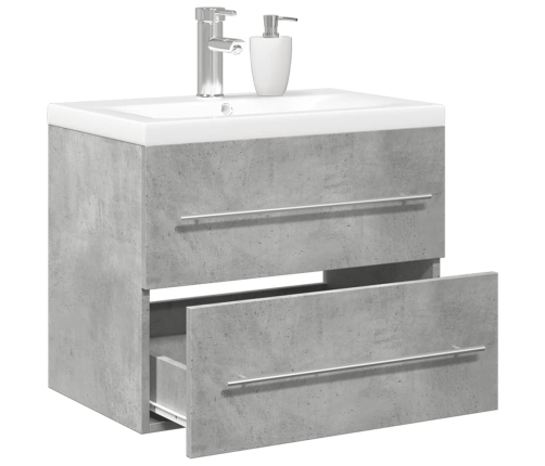 Set muebles de baño 2 piezas madera contrachapada gris hormigón