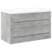 Set muebles de baño 2 piezas madera contrachapada gris hormigón