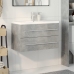 Set muebles de baño 2 piezas madera contrachapada gris hormigón