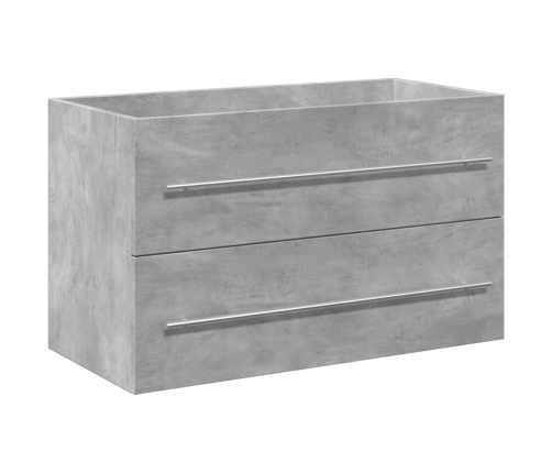 Set muebles de baño 2 piezas madera contrachapada gris hormigón