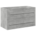 Set muebles de baño 2 piezas madera contrachapada gris hormigón