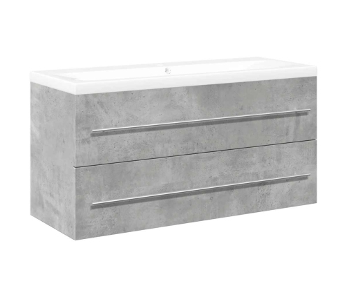 Set muebles de baño 2 piezas madera contrachapada gris hormigón