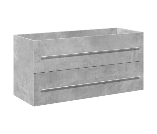 Set muebles de baño 2 piezas madera contrachapada gris hormigón