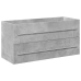 Set muebles de baño 2 piezas madera contrachapada gris hormigón