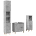 Set muebles de baño 2 piezas madera contrachapada gris hormigón