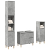 Set muebles de baño 2 piezas madera contrachapada gris hormigón