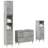 Set muebles de baño 2 piezas madera contrachapada gris hormigón