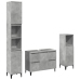 Set muebles de baño 2 piezas madera contrachapada gris hormigón