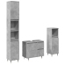 Set muebles de baño 2 piezas madera contrachapada gris hormigón