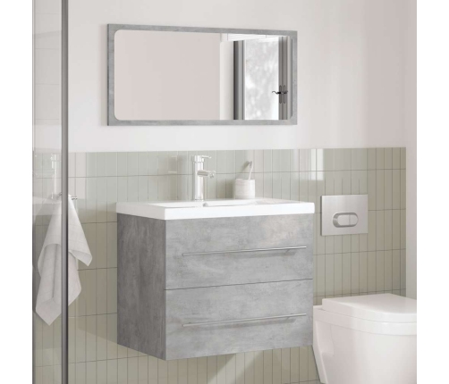 Set muebles de baño 2 piezas madera contrachapada gris hormigón