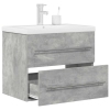 Set muebles de baño 2 piezas madera contrachapada gris hormigón