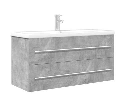 Set muebles de baño 2 piezas madera contrachapada gris hormigón