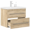 Set de muebles de baño 2 pzas madera contrachapada roble Sonoma