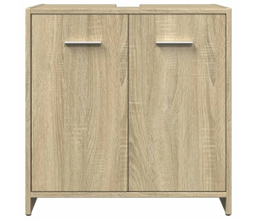 Set de muebles de baño 3 pzas madera contrachapada roble Sonoma