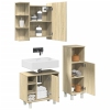 Set de muebles de baño 3 pzas madera contrachapada roble Sonoma