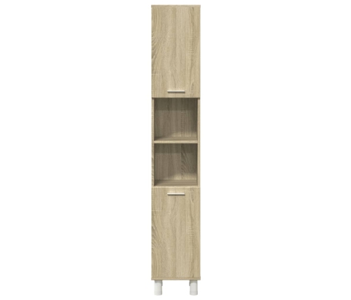 Set de muebles de baño 3 pzas madera contrachapada roble Sonoma