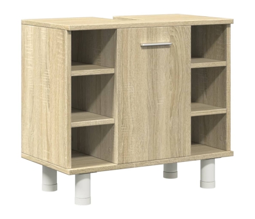 Set de muebles de baño 3 pzas madera contrachapada roble Sonoma