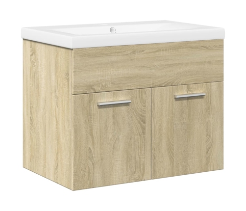 Mueble de baño con lavabo integrado roble Sonoma