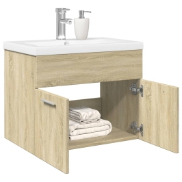 Mueble de baño con lavabo integrado roble Sonoma