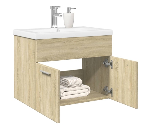 Mueble de baño con lavabo integrado roble Sonoma