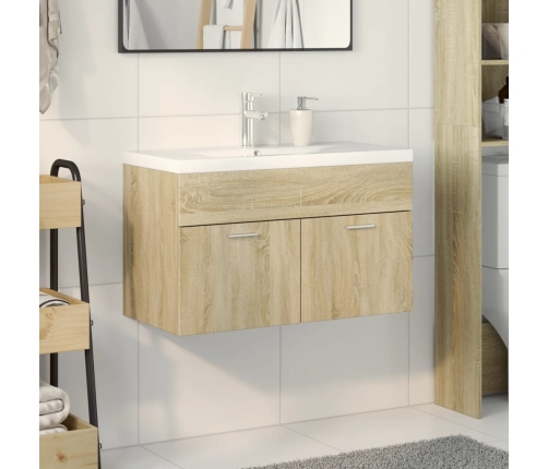 Mueble de baño con lavabo integrado roble Sonoma