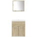 Set de muebles de baño 3 pzas madera contrachapada roble Sonoma