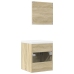 Set de muebles de baño 3 pzas madera contrachapada roble Sonoma