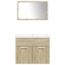 Set de muebles de baño 3 pzas madera contrachapada roble Sonoma