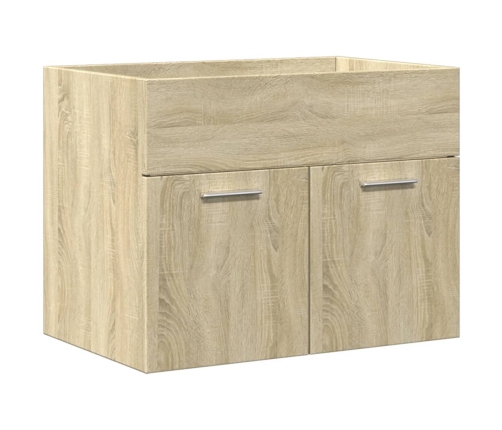 Set de muebles de baño 3 pzas madera contrachapada roble Sonoma