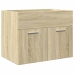 Set de muebles de baño 3 pzas madera contrachapada roble Sonoma