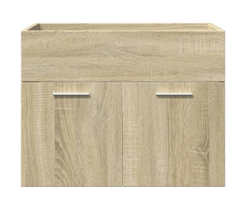 Set de muebles de baño 3 pzas madera contrachapada roble Sonoma