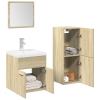 Set de muebles de baño 3 pzas madera contrachapada roble Sonoma