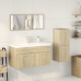 Set de muebles de baño 3 pzas madera contrachapada roble Sonoma