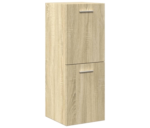 Set de muebles de baño 3 pzas madera contrachapada roble Sonoma