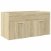 Set de muebles de baño 3 pzas madera contrachapada roble Sonoma