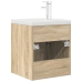 Mueble de baño con lavabo incorporado y grifo roble Sonoma