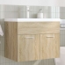 Mueble de baño con lavabo incorporado y grifo roble Sonoma