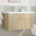 Mueble de baño con lavabo incorporado y grifo roble Sonoma