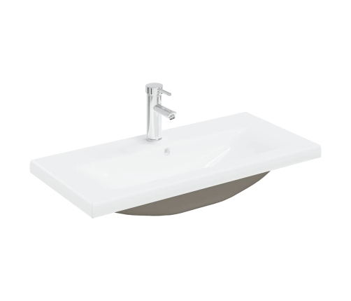 Mueble de baño con lavabo incorporado y grifo roble Sonoma