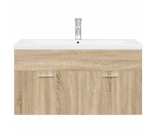 Mueble de baño con lavabo integrado roble Sonoma