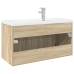 Mueble de baño con lavabo integrado roble Sonoma