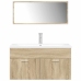 Set de muebles de baño 3 pzas madera contrachapada roble Sonoma