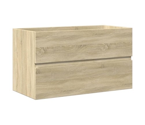 Set de muebles de baño 3 pzas madera contrachapada roble Sonoma