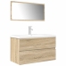 Set de muebles de baño 3 pzas madera contrachapada roble Sonoma