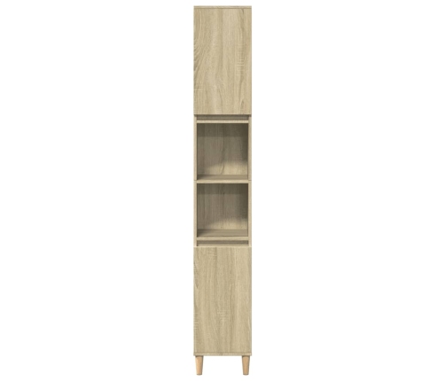 Set de muebles de baño 3 pzas madera contrachapada roble Sonoma