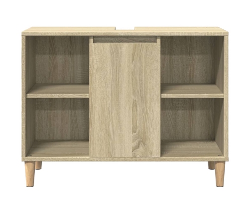 Set de muebles de baño 3 pzas madera contrachapada roble Sonoma