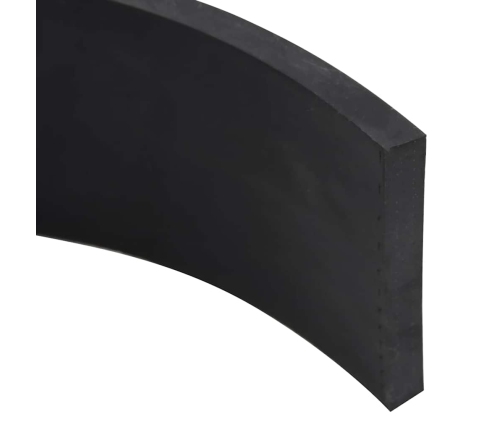 Borde de goma para quitanieves negro 180x8x1 cm