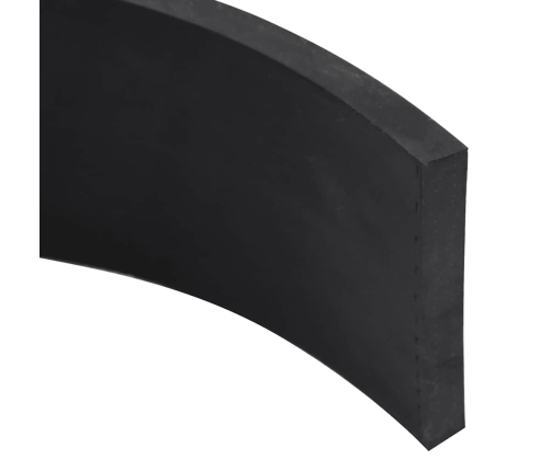 Borde de goma para quitanieves negro 200x8x1 cm