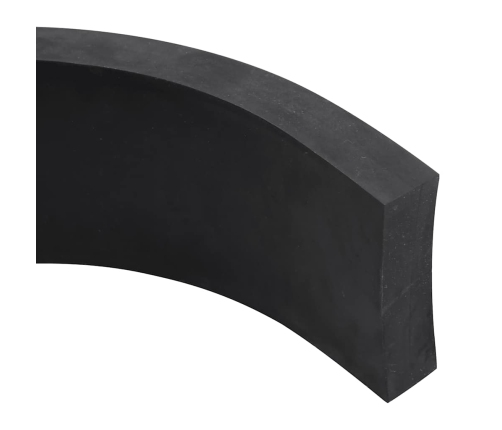 Borde de goma para quitanieves negro 80x8x2 cm